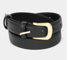 Black Genuine Leather Belt-Belts-Fame-The Silo Boutique, Women's Fashion Boutique Located in Warren and Grand Forks North Dakota