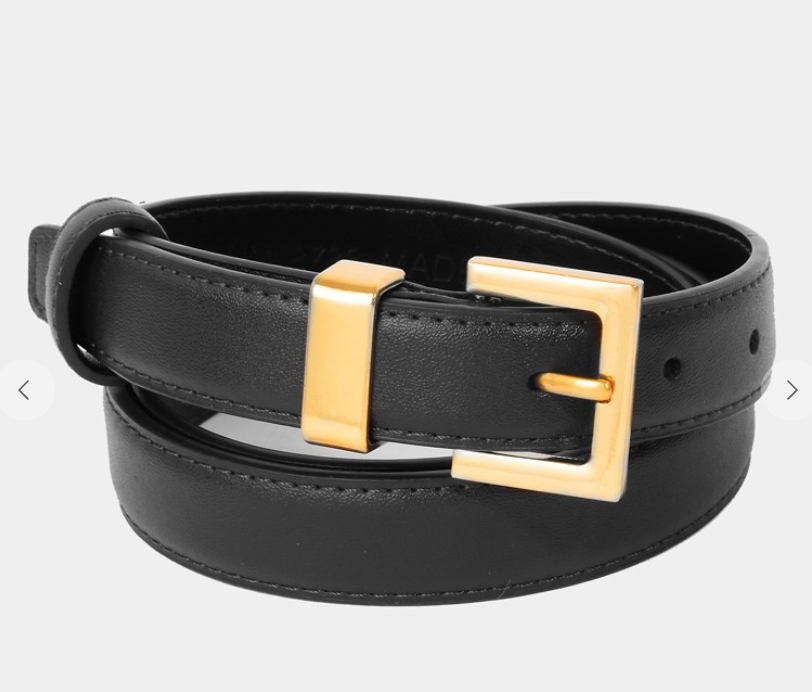 Black Square Leather Belt-Belts-Fame-The Silo Boutique, Women's Fashion Boutique Located in Warren and Grand Forks North Dakota