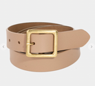 Tan Brushed Gold Metal Belt-Belts-Fame-The Silo Boutique, Women's Fashion Boutique Located in Warren and Grand Forks North Dakota