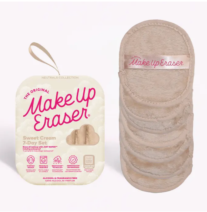Cream 7-Day MakeUp Eraser Set-Cosmetics-Make Up Eraser-The Silo Boutique, Women's Fashion Boutique Located in Warren and Grand Forks North Dakota