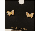 Pave Butterfly Stud Earrings-Earrings-Fame-The Silo Boutique, Women's Fashion Boutique Located in Warren and Grand Forks North Dakota