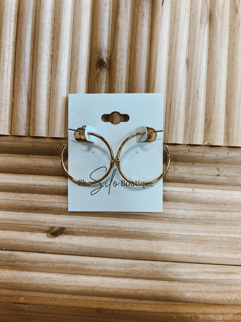 Kenze Gold Dipped Star Hoop Earrings-earrings-kennze-The Silo Boutique, Women's Fashion Boutique Located in Warren and Grand Forks North Dakota