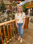 Lemon Textured Yarn Sweater-Short Sleeve Tops-staccato-The Silo Boutique, Women's Fashion Boutique Located in Warren and Grand Forks North Dakota