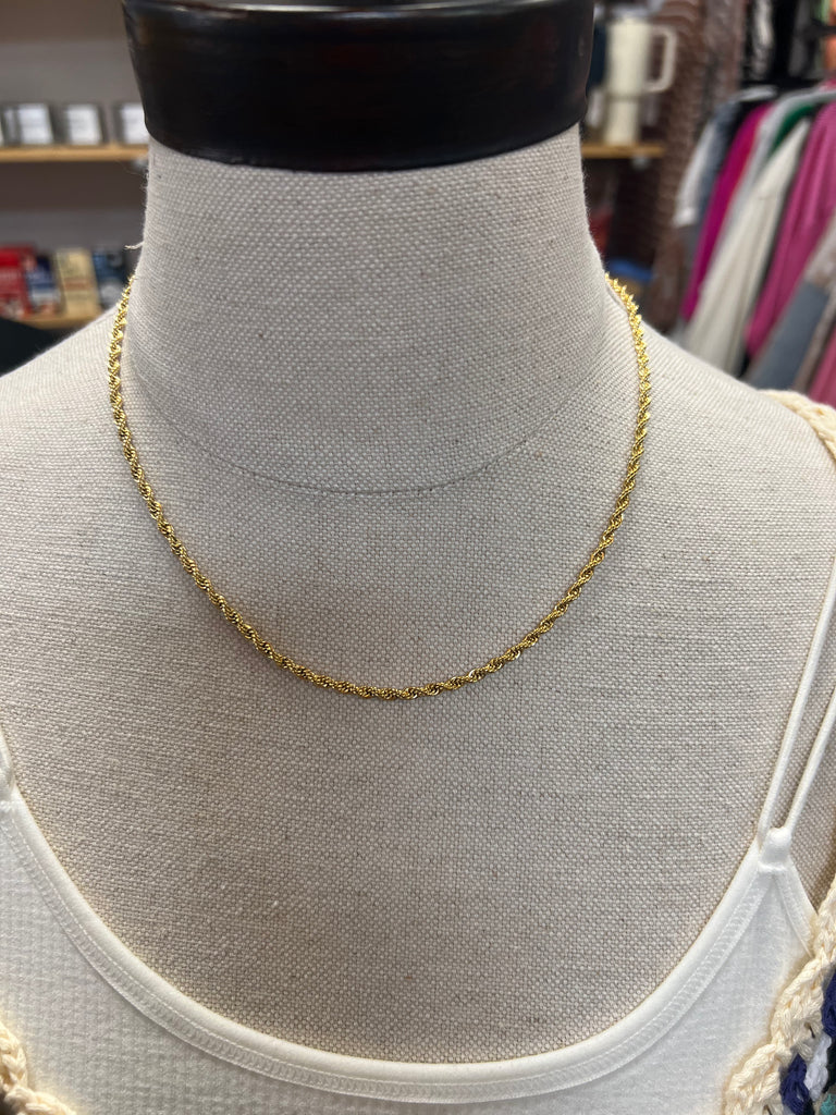 Lux Twisted Chain Necklace-Necklaces-wild junkie-The Silo Boutique, Women's Fashion Boutique Located in Warren and Grand Forks North Dakota