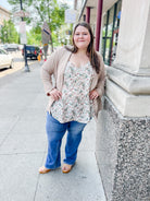 Kori Taupe Blazer-Blazers-kori-The Silo Boutique, Women's Fashion Boutique Located in Warren and Grand Forks North Dakota