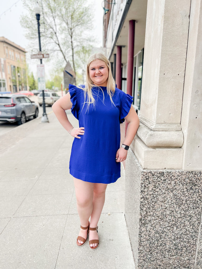 Joey Royal Dress-Dresses-mittoshop-The Silo Boutique, Women's Fashion Boutique Located in Warren and Grand Forks North Dakota