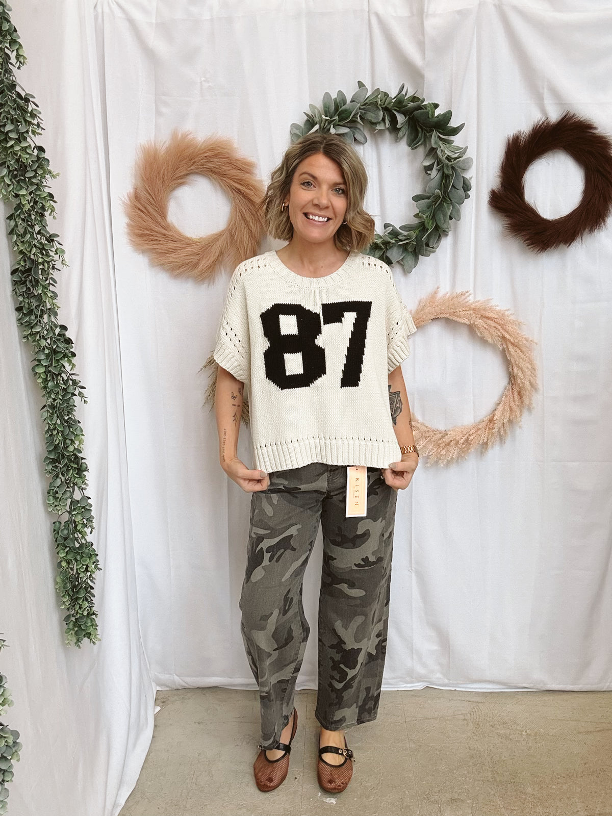 87 Short Sleeve Sweater-Sweaters-cotierra-The Silo Boutique, Women's Fashion Boutique Located in Warren and Grand Forks North Dakota