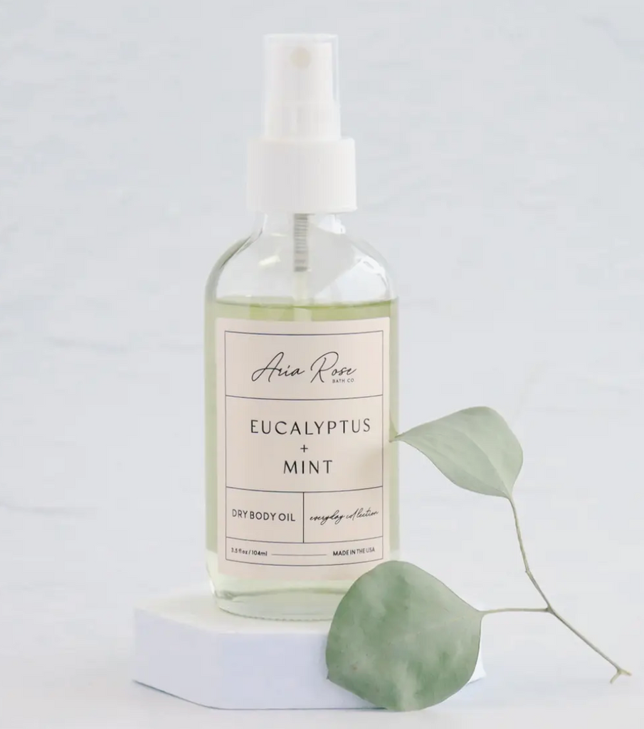 Eucalyptus Mint Dry Body Oil-Body Oils-Aria Rose-The Silo Boutique, Women's Fashion Boutique Located in Warren and Grand Forks North Dakota