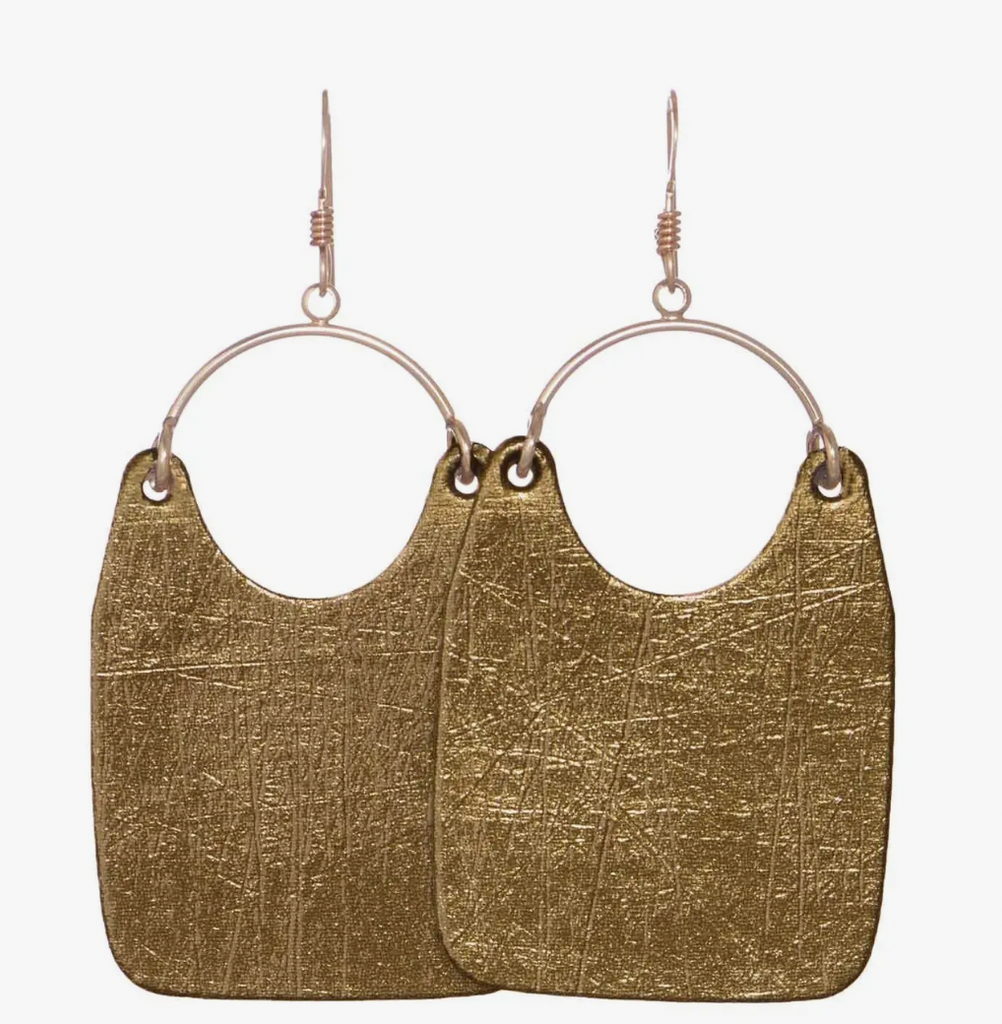 Nickel & Suede Vintage Bronze Charlies-Earrings-nickel and Suede-The Silo Boutique, Women's Fashion Boutique Located in Warren and Grand Forks North Dakota