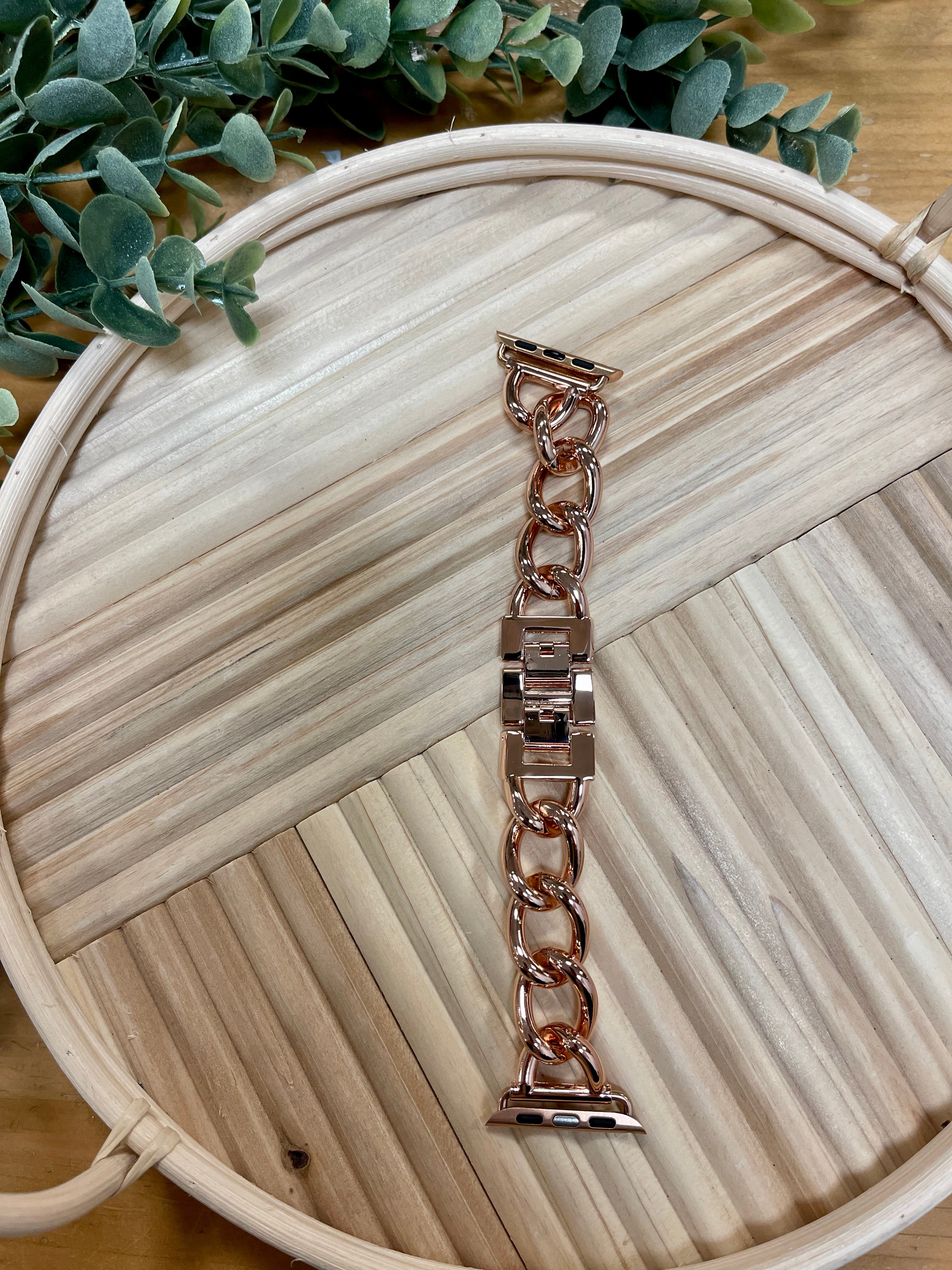 Rose Gold Chain Watch Band-Watchbands-Dallas Market-The Silo Boutique, Women's Fashion Boutique Located in Warren and Grand Forks North Dakota