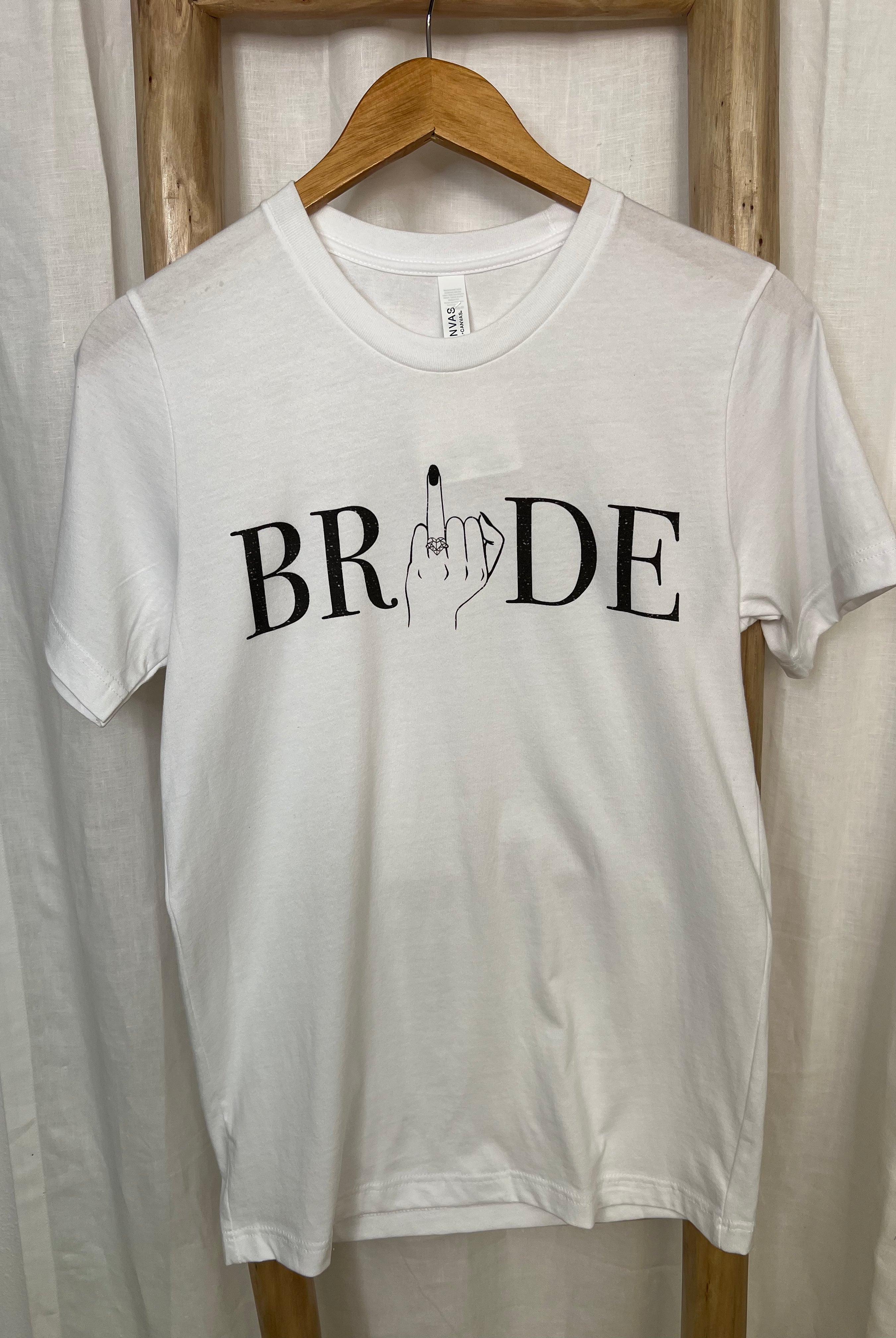 Bride Ring Finger Graphic Tee-Graphic Tees-weekender-The Silo Boutique, Women's Fashion Boutique Located in Warren and Grand Forks North Dakota