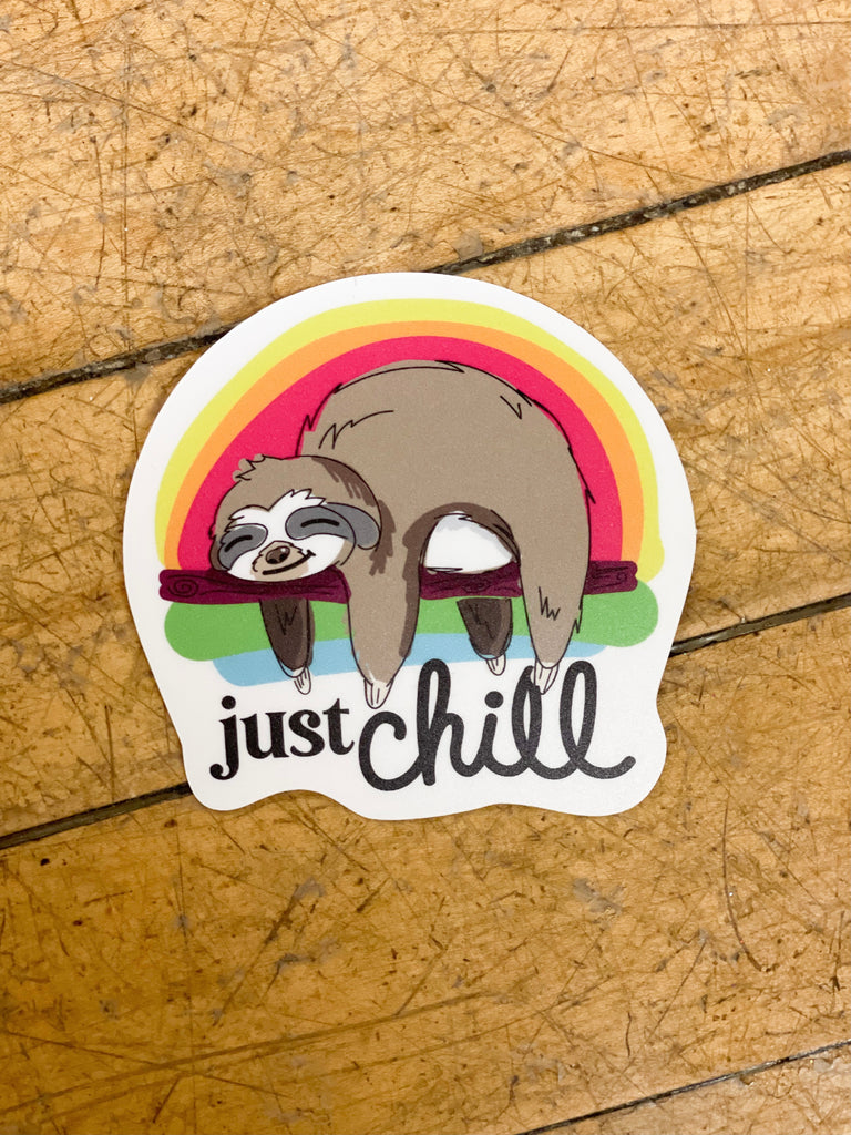 Just Chill Sticker-Stickers-nice enough-The Silo Boutique, Women's Fashion Boutique Located in Warren and Grand Forks North Dakota