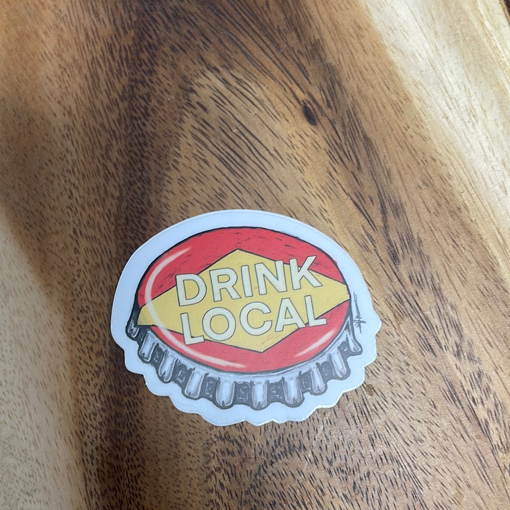 Drink Local Sticker-Stickers-nice enough-The Silo Boutique, Women's Fashion Boutique Located in Warren and Grand Forks North Dakota