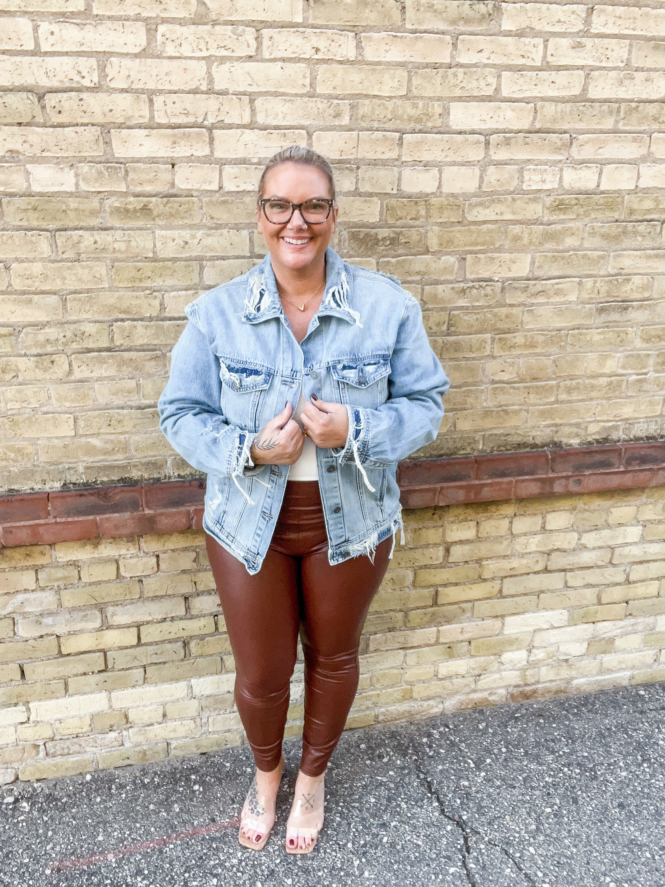 Hidden Bandana Denim Jacket-Coats & Jackets-hidden-The Silo Boutique, Women's Fashion Boutique Located in Warren and Grand Forks North Dakota