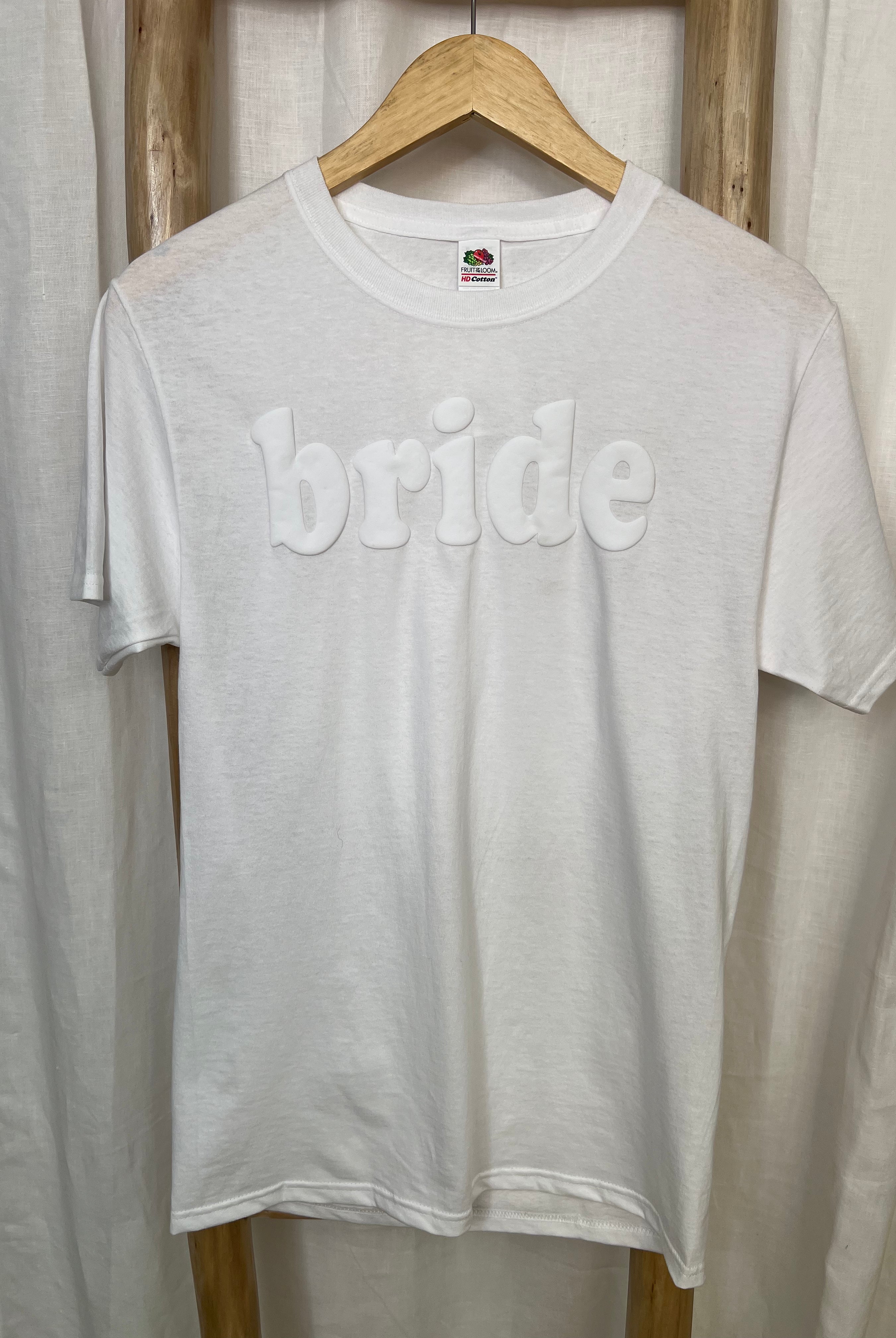 Bride White Puff Tee-Graphic Tees-Tees2urdoor-The Silo Boutique, Women's Fashion Boutique Located in Warren and Grand Forks North Dakota