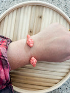 Coral Adjustable Bracelet-Bracelets-Dallas Market-The Silo Boutique, Women's Fashion Boutique Located in Warren and Grand Forks North Dakota