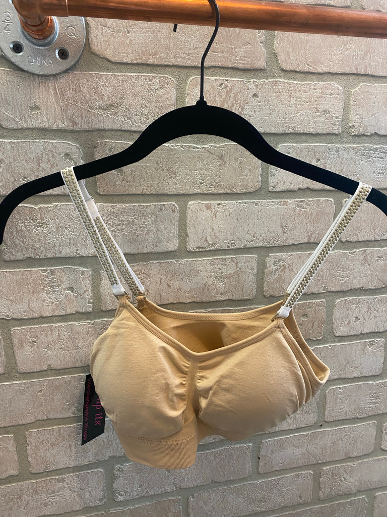 Nude Metal Detail bra by Strap Its-Bras-strap its/Bonnie-The Silo Boutique, Women's Fashion Boutique Located in Warren and Grand Forks North Dakota